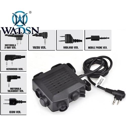 WADSN Tactical SELEX TACMIC CT5 PTT Hunting Earphone Airsoft Headphone Midland KENWOOD IPSC ptt Z133 Softail Headset Accessories