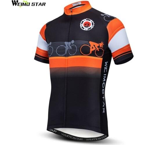 Weimostar Summer Mens Cycling Jersey Shirt Maillot Ciclismo Anti-UV Pro Team Bicycle Jersey Mountain Bike Jersey Cycling Wear