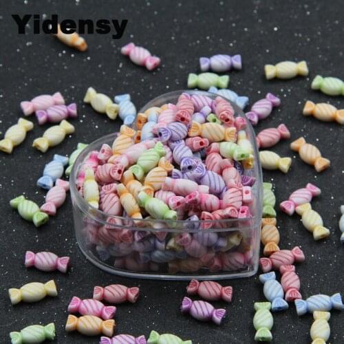 Yidensy 100pcs Candy Acrylic Beads Mixed Color Random Big Star Loose Beads for Necklace Bracelet DIY Jewelry Making Accessories