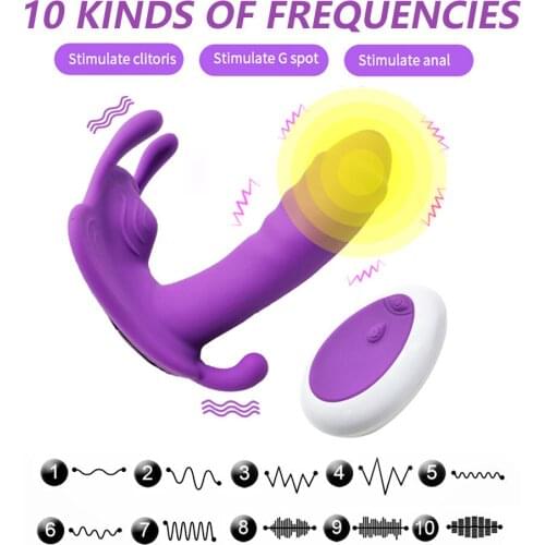 Wearable Dildo Butterfly Vibrator for Women Wireless Control Masturbator G Spot Clit Stimulate Remote Panties Erotic Sex Toys