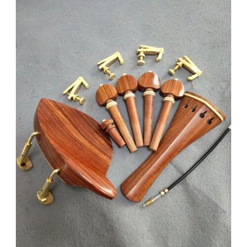 1 set 4/4 violin parts, rose wood violin accessories