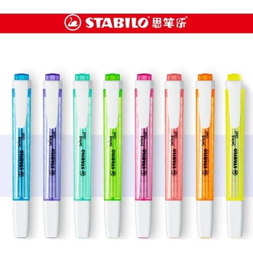 1pcs Stabilo 275 Cool Highlighters Color Office Marker Student Account Notes Safety and Environmental Protection Macaron Color
