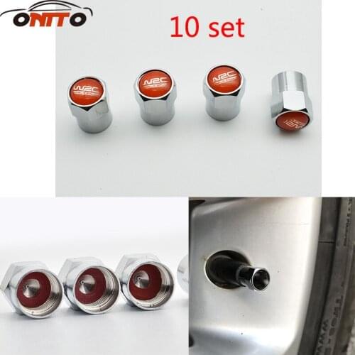10set WRC logo universal car tire Valve cap truck wheel valve stems cap for ALL CAR Styling Auto Part Tire Valve Caps