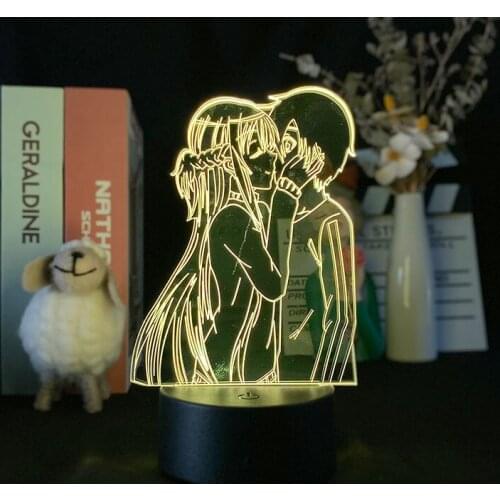 3d Anime Lamp Sword Art Online for Bedroom Decor Bedside Nightlight Birthday Gifts for Women Men Konosuba Manga Led Night Light