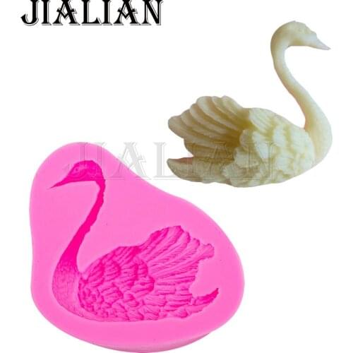 3D Swan soap mould chocolate wedding cake decorating tools DIY Duck fondant silicone mold Polymer Clay Resin Candy T0102