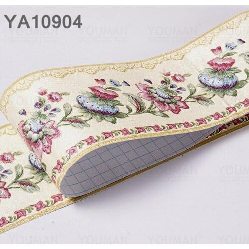 3D Embossed Wallpaper border PVC Waterproof Waist Line Self Adhesive Line Living Room Bathroom Decor Vinyl Border Wall Stickers