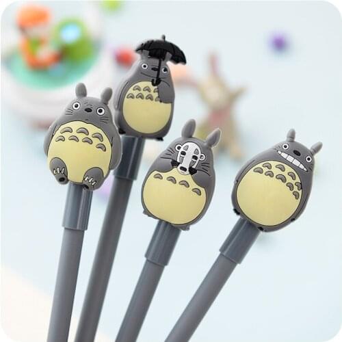 4PCS/lot Novelty Lovely My Neighbor Totoro Gel Ink Pen Papelaria Escolar Promotional Gift Signature Pens School Office Supply