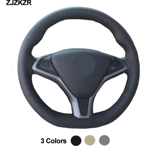 Car Auto Hand Sewing Steering-Wheel Cover Wrap Volant Braid on the Steering wheel For Tesla Model S Model X Car Accessories