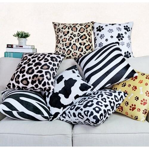 Free Shipping 30*50 /30*45 /35*50 /40*60cm Polyester Super Soft Velour Animal Printing Cushion Cover HT-PSVPC-Cl