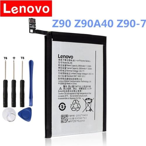 BL246 2020 Original Phone Battery For Lenovo Z90 Lenovo Vibe Shot Z90A40 Z90-7 3000mAh Phone Replacement Batteries Bateria