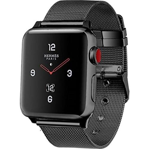 Stainless Steel Bracelet Compatible for Apple Watch 3 Band 38mm 44 mm Milanese Loop for iWatch Series 5 4 2 1 40mm 42mm Bands