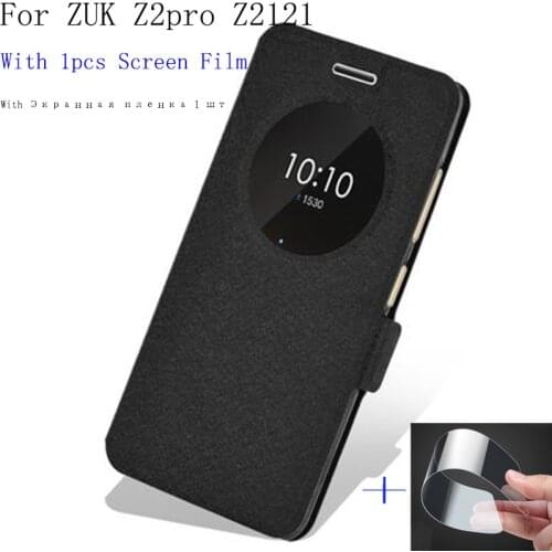 Smart view window For Lenovo ZUK Z2pro Z2121 case shell open window phone battery for ZUKZ2pro ZUK Z2 pro back cover holster
