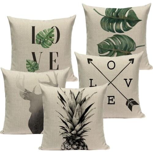 Tropical Style cushion decorative cushions Custom cushion cover plant decorative cushion covers Dropshipping pillow cover