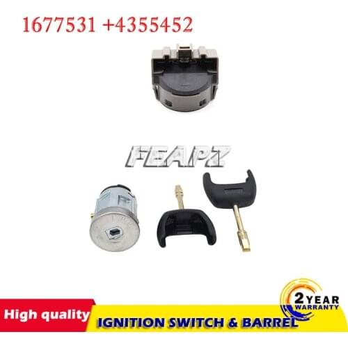 FOR FORD TRANSIT MK7 S C B-MAX Fiesta Fusion Focus Mondeo Galaxy IGNITION SWITCH & BARREL SET WITH 2 KEYS 2006 ON