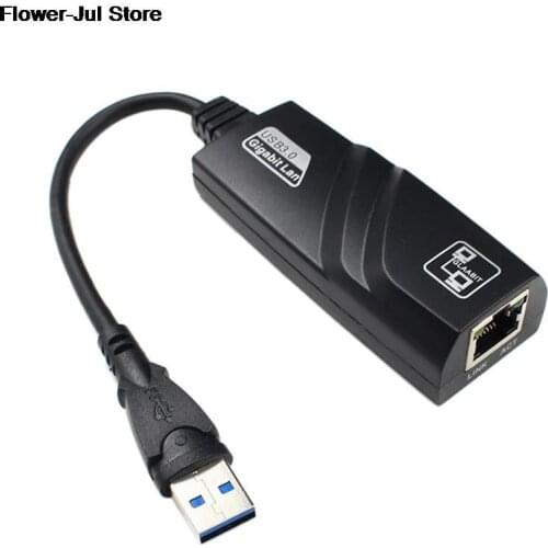 1PC External USB 3.0 Gigabit Ethernet Adapter USB To RJ45 Lan Network Card LAN Adapter For Windows 10/8/7/XP Laptop PC Computer