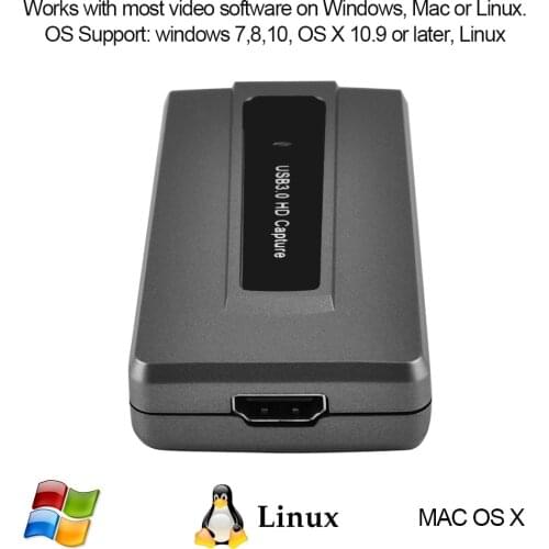 Ezcap287 hd USB 3.0 Game Capture Card Device Live Streaming Record EasyCap 1080p 60fps Plug and Play for XBOX One PS4 WII U