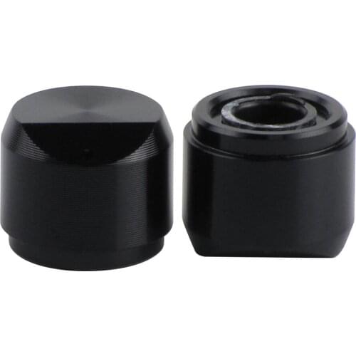 FLEOR 2PCS Black Aluminum Plastic Audio Amplifier Effect Pedal Guitar Knobs For Zoom A3 Pre-Amp & Effect