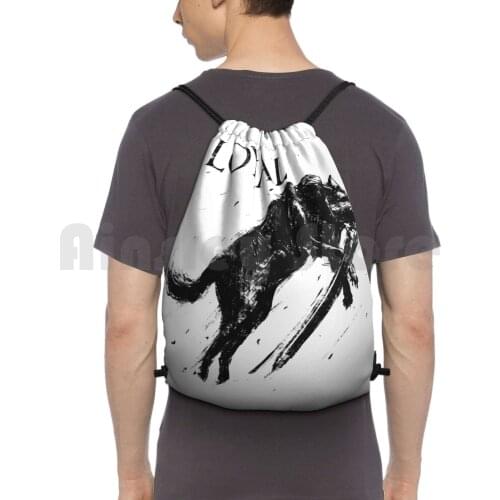 Great Wolf Sif Backpack Drawstring Bags Gym Bag Waterproof Dark Souls Sif Video Game Playstation Xbox Pc Abyss Artorias