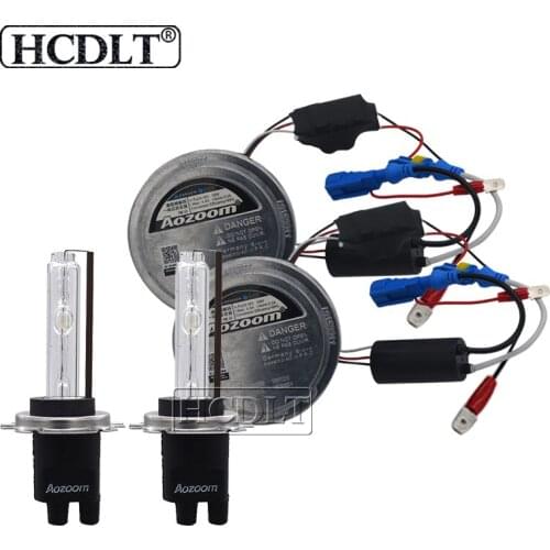 HCDLT Genuine Aozoom Error Free Canbus Xenon HID Headlight Ballast Kit 35W 5500K Fast Bright Aozoom H1 H7 H11 D2H Xenon Lamp