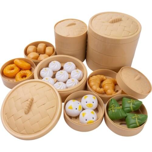 Kids Pretend Play House Toys Miniature Simulation Breakfast Fast Food Kitchen Games Educational Classic Toy for Children Gift