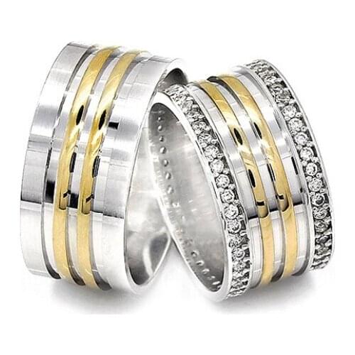 Couple Wedding Ring Sterling Silver 925 Woman And Man Luxury Jewelry Bands Engagement Anniversary Anatolian Civilization Models