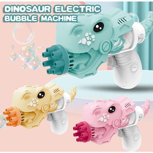 Summer Outdoors Game Bubble Machine Dinosaur-Automatic Rotary Tube Bubble Gun Cool Toys Bubble Blower Gift For Kids Outdoor Toys