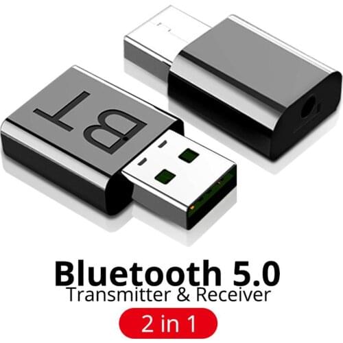 Mini 2 In 1 USB Bluetooth 5.0 +EDR Transmitter Receiver Stereo Bluetooth USB RCA 3.5mm AUX For PC TV Accessories