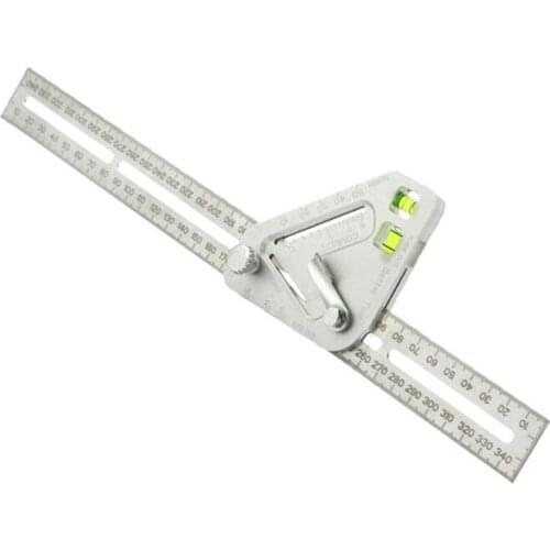 Multifunctional Triangle Angle Ruler Level Protractor Aluminum Alloy High Accuracy Woodworking Carpentry Measuring Tool