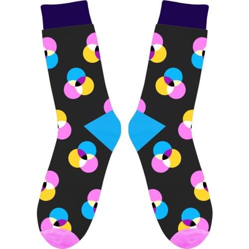 Socks Manufacturer Custom Men Crew Cotton Sport Socks, 3d Printed Jacquard Fashion Socks