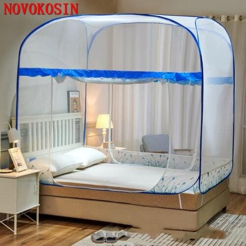 New Magic Free Installation High length 1.7M Mongolian Mosquito Net Dormitory Household Three Door Folding Zipper Mosquitero Net