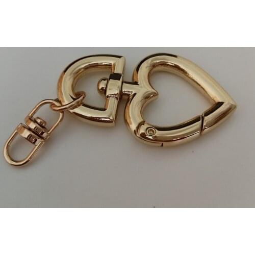 Wholesale Gold Color Alloy Heart Metal Keychain Keyring Canada Online Sale Bag Jewelry Accessories DIY Women Gift