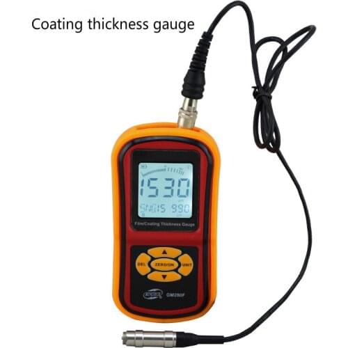 Coating Thickness Meter, GM280F Magnetic Eddy Current Paint Thickness Meter, High Precision Film Thickness Meter 1800um