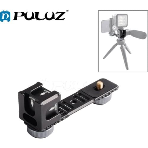 PULUZ Cold Hot Shoe Mount Adapter Microphone Flashlight Extension Bracket For DJI OSMO Mobile 2/ZhiyunSmooth4 Gimbal Accessories