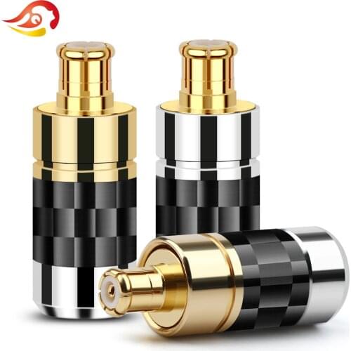 QYFANG Aluminum Alloy Earphone Plug Carbon Fiber A2DC Pin Audio Jack Wire Connector Metal Adapter E50 LS400E70 CKS1100 Headphone