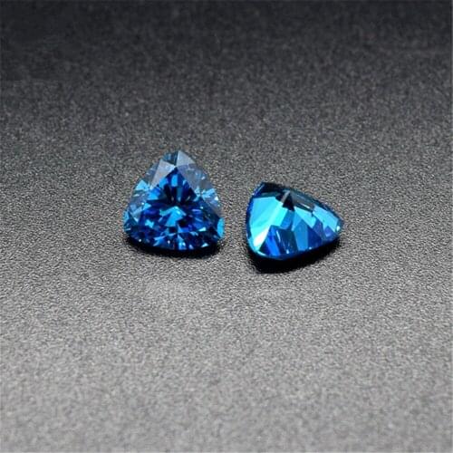 Sapphire Trillion Faceted Gemstone Trilliant Cut Light Blue Sapphire Gem Multiple Sizes to Choose C49S