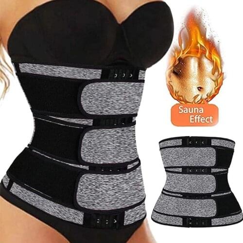 Waist Trainer Body Shaper Female Tummy Sweat Faja Shapewear Sports Girdle Control Strap Slimming Sheath Sauna Fat Burning Belt