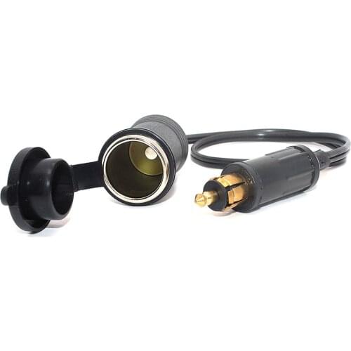 Extend Powerlet Hella DIN Male Plug to Standard Cigarette Lighter Socket Adapter male DIN plug For European motorcycles