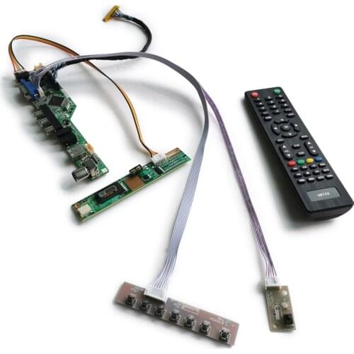 VGA+AV+USB LVDS 30-Pin 1CCFL 1280*800 LCD display universal controller board For B154EW04/B154EW06/B154EW08 screen DIY kit