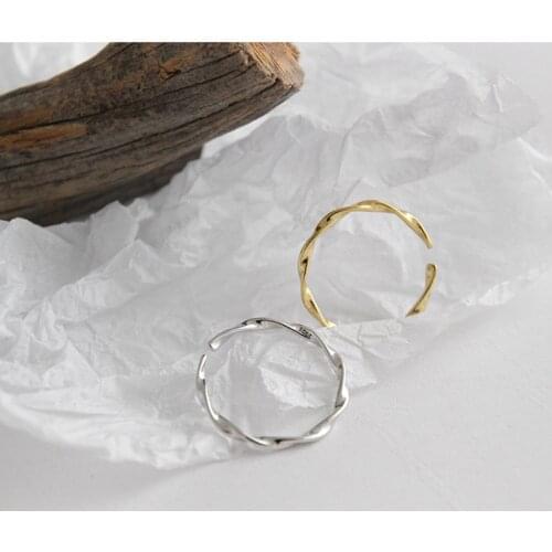 ZEMIOR S925 Sterling Silver Wave Shaped Atmospheric High-End Rings For Women Fashionable Jewelry Best Selling Christmas Day