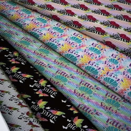 50cm*140cm Flower Printed Printed Bullet Texture Liverpool Fabric For clothing Stretch Knit Fabric For Hair Band L18601