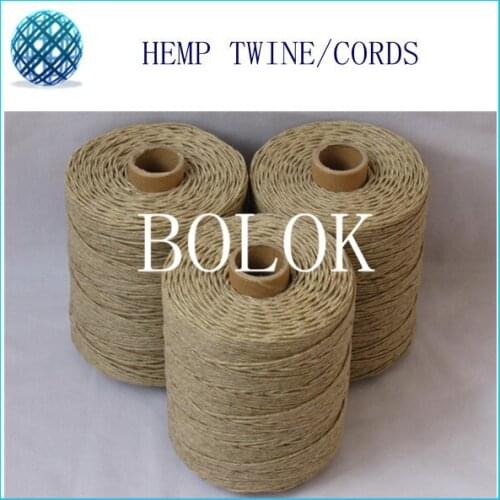Free shipping 15pcs/lot 1.2mm beewaxed hemp twine 750feet,230m/spool, light color natural hemp rope