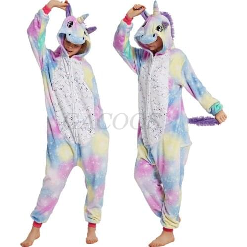 Kigurumi Women Unicorn Panda Pajamas Onesies Unisex Winter Fox Onesies Teens Nightwear Anime Costumes Adults Flannel Sleepwear