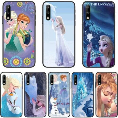 Disney Frozen Princess Elsa Anna Clear Phone Case For Huawei Y 5 6 7 8 9 A P S Pro 2020 2019 Black Etui Coque Hoesjes Comic Fas