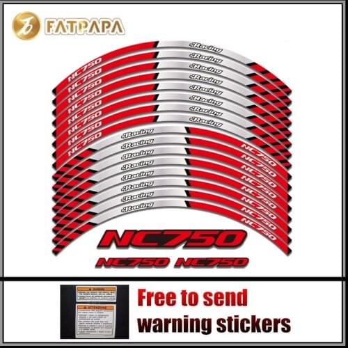 FOR HONDA NC750X NC 750 NC750 Motorcycle Parts Contour Wheel Decoration Decal Sticker RED