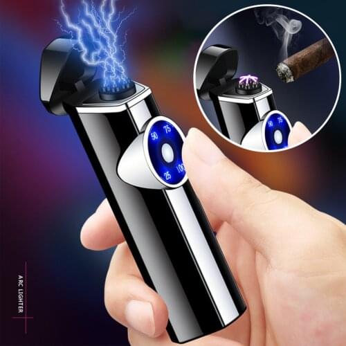 Windpriof Electric Lighter Triple With Plasma6 ARC Effect Rainbow Torch Flameless Rechargeable Plazmatic Encendedor Electrico