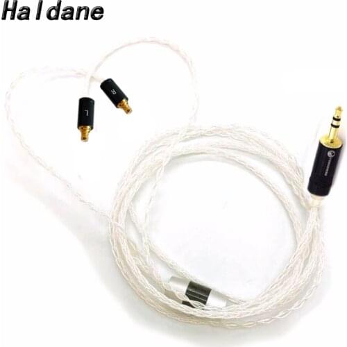 Haldane Hi-End 8 Cores 7N OCC Silver Plated Headphone Upgrade Cable For IE500 PRO IE400 PRO IE400PRO IE500PRO Headphones