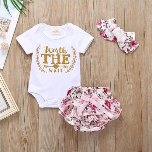 2021 3Pcs Newborn Baby Girls Clothes Set Letter You printing Long Sleeve Tops Casual Pants and Headband Infant Clothing Outfits