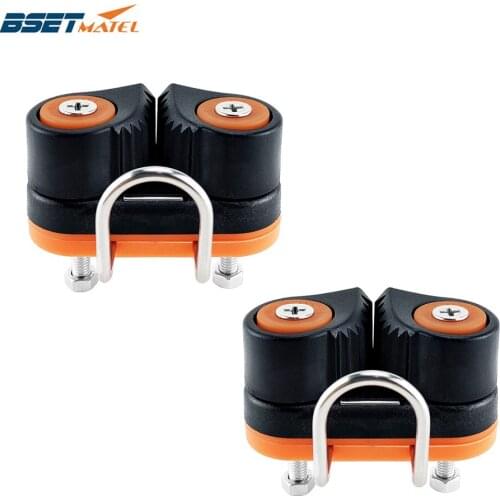 2PCS Composite 2 Row Matic Ball Bearing Cam Cleat with leading Ring Pilates Equipment Boat Fast Entry Rope Wire Fairlead Saiboat