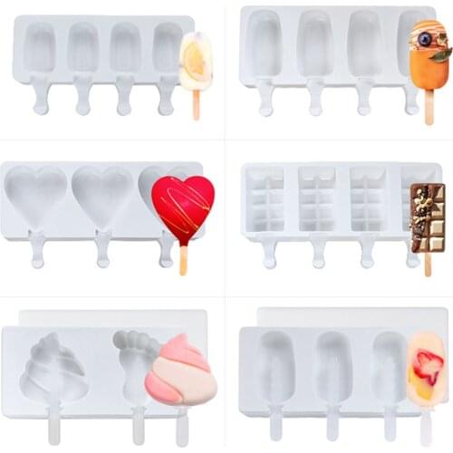 Creative Shaped Silicone Ice Cream Popsicle Mold Household Child for Kitchen Gadgets Dining Bar Accessories Supplies