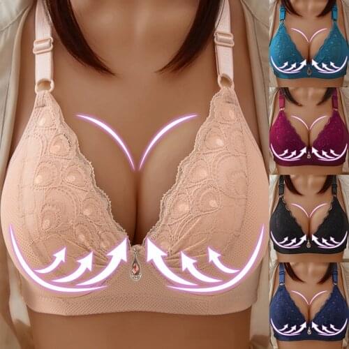 Lace Sexy Push Up Bra Bralette Underwear Lingerie Crop Top Female Brassiere Wireless Bra Women Plus Size Soft Cup Adjustment Bra